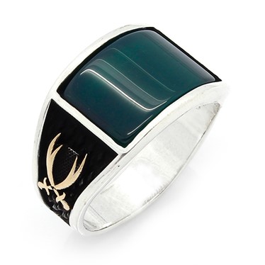 CZKY-723-KI BOMBE TAŞLI ERKEK YÜZÜĞÜ